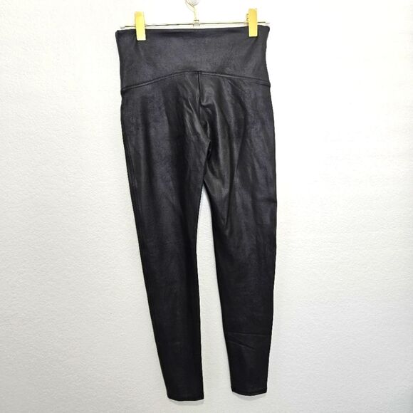 NWT Spanx | Matte Black Faux Leather Leggings 2437, Womens XL - Picture 5 of 9
